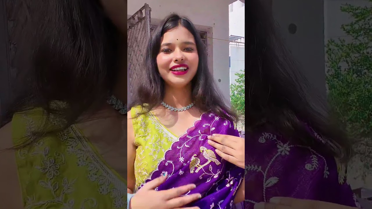 meesho saree#meesho #saree #bloues #neckles #meeshohaul #shopping #meeshojewel #trending #viral