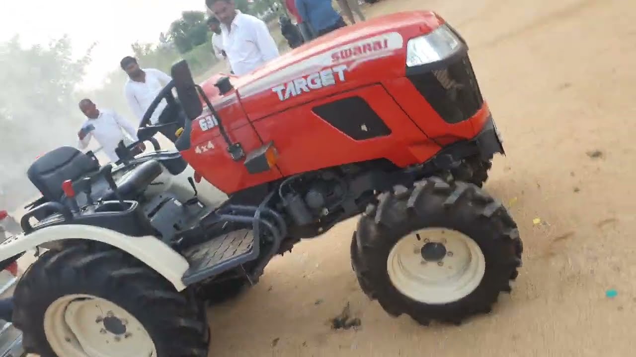 #Swaraj Target 630 4×4 along Farm fit race 600 ltrs blower demo