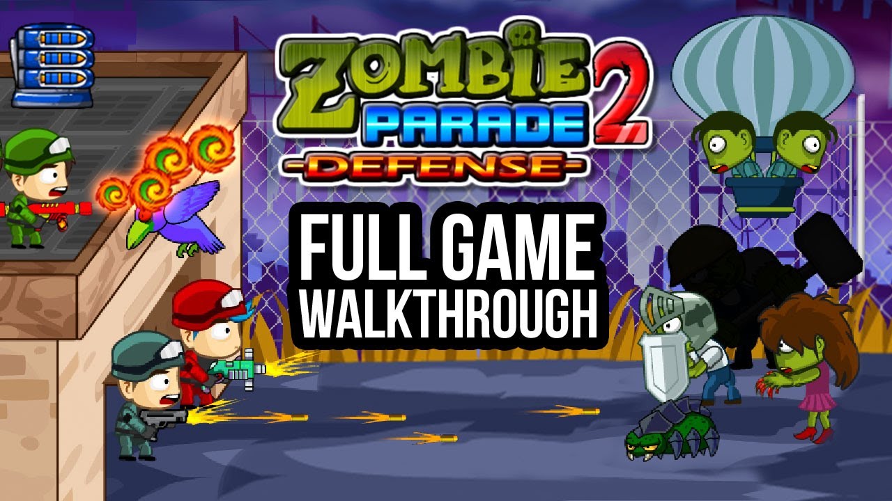 Zombie Parade Defense 2 Game Walkthrough - (TWO PLAYER TOWER DEFENSE)
