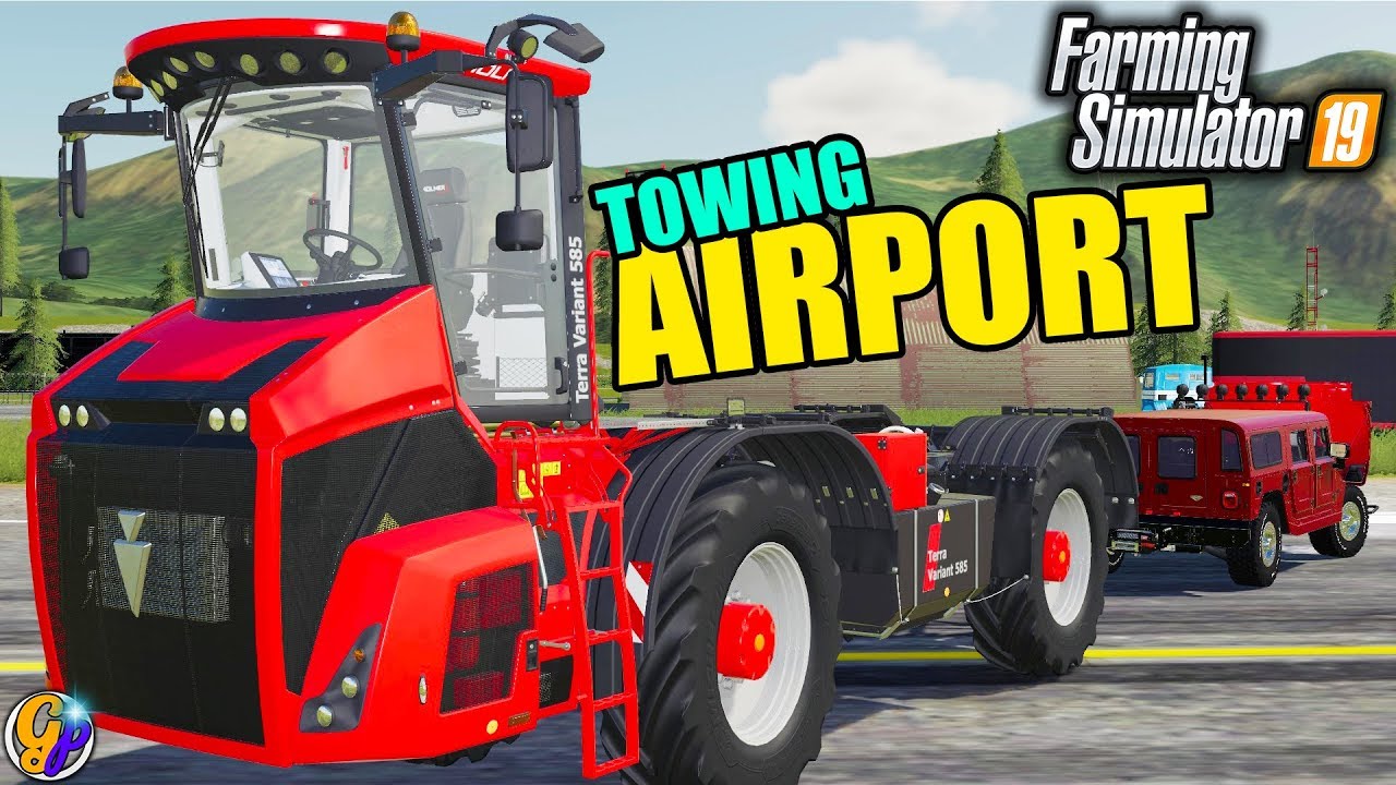 FS19 - AIRPORT CLOSED $150,000 VEHICLE ON TARMAC TOWING FARMING SIMULATOR 19