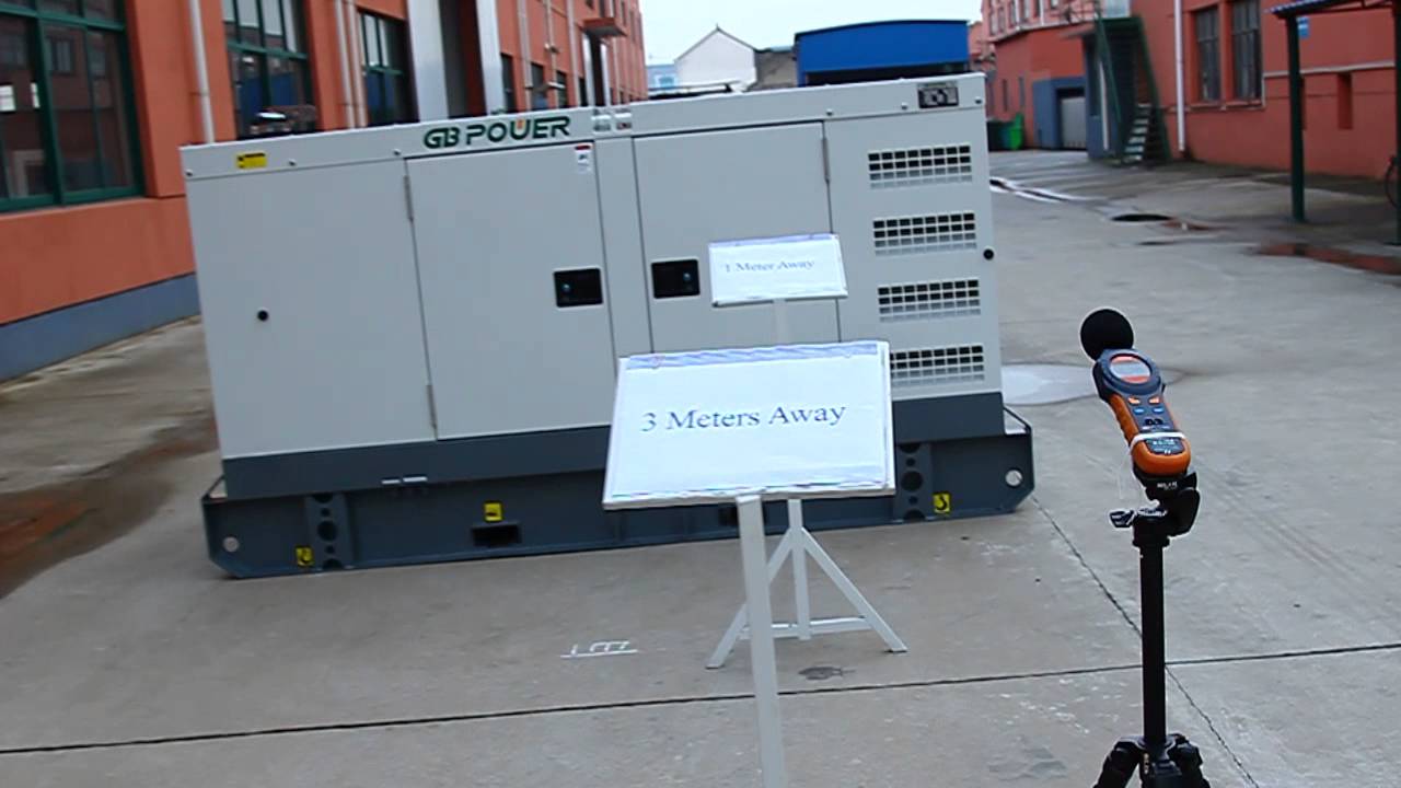 SUPER SILENT TYPE DIESEL GENERATOR SET NOISE LEVEL TEST 3 50KVA