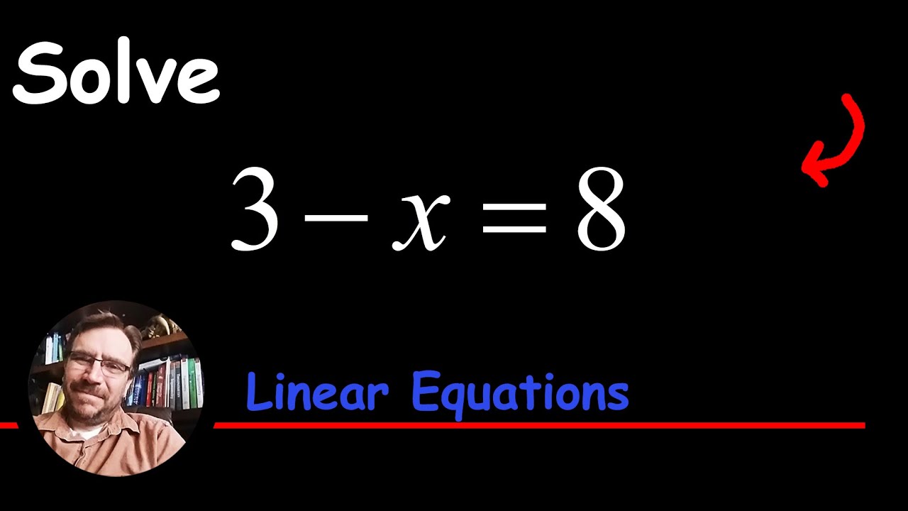 How to solve for x with a Negative Coefficient