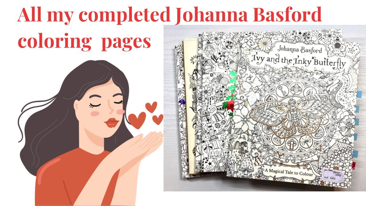 All my completed pages in Johanna Basford's Coloring Books | Late Post
