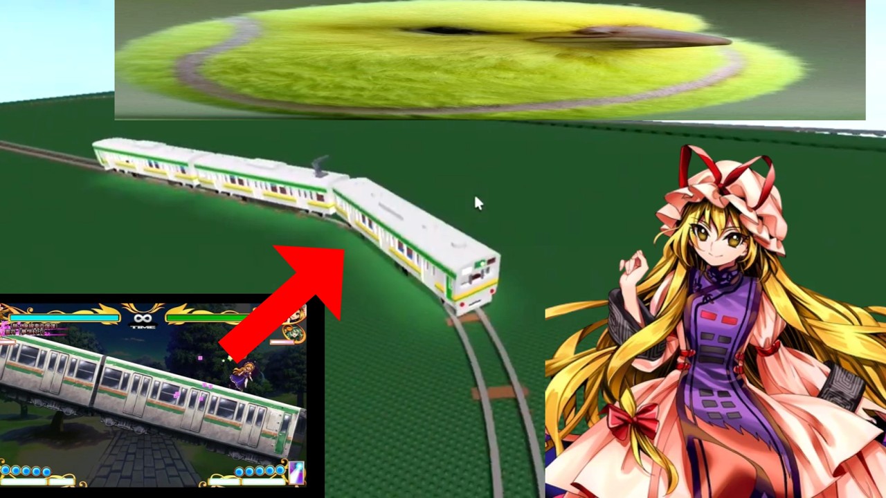 Yukari Yakumo air fighting game train in roblox studio (working and more realistic looking)