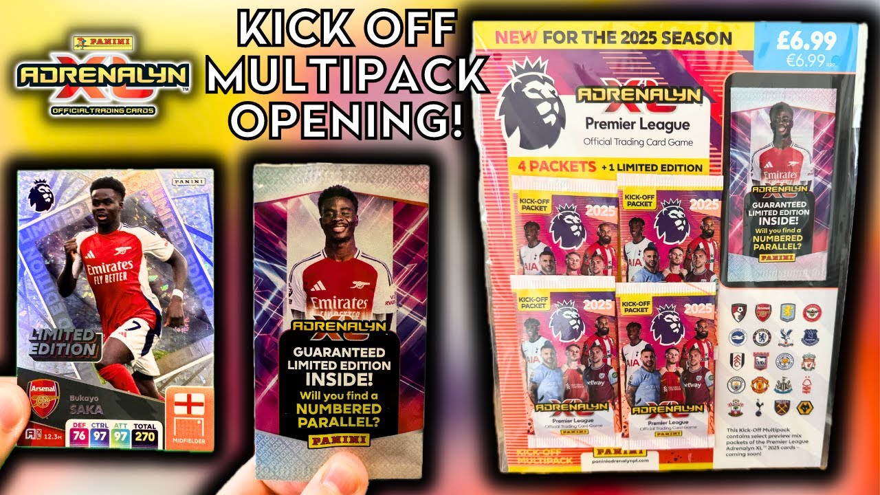 NEW KICK OFF MULTIPACKS! | PANINI ADRENALYN XL PREMIER LEAGUE 2025 | SAKA LIMITED EDITION CARD!