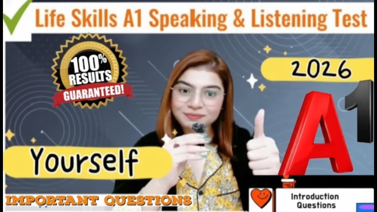 IELTS A1 Life Skills Speaking & Listening Test |Important Questions| Self Introduction Topic 1| 2026