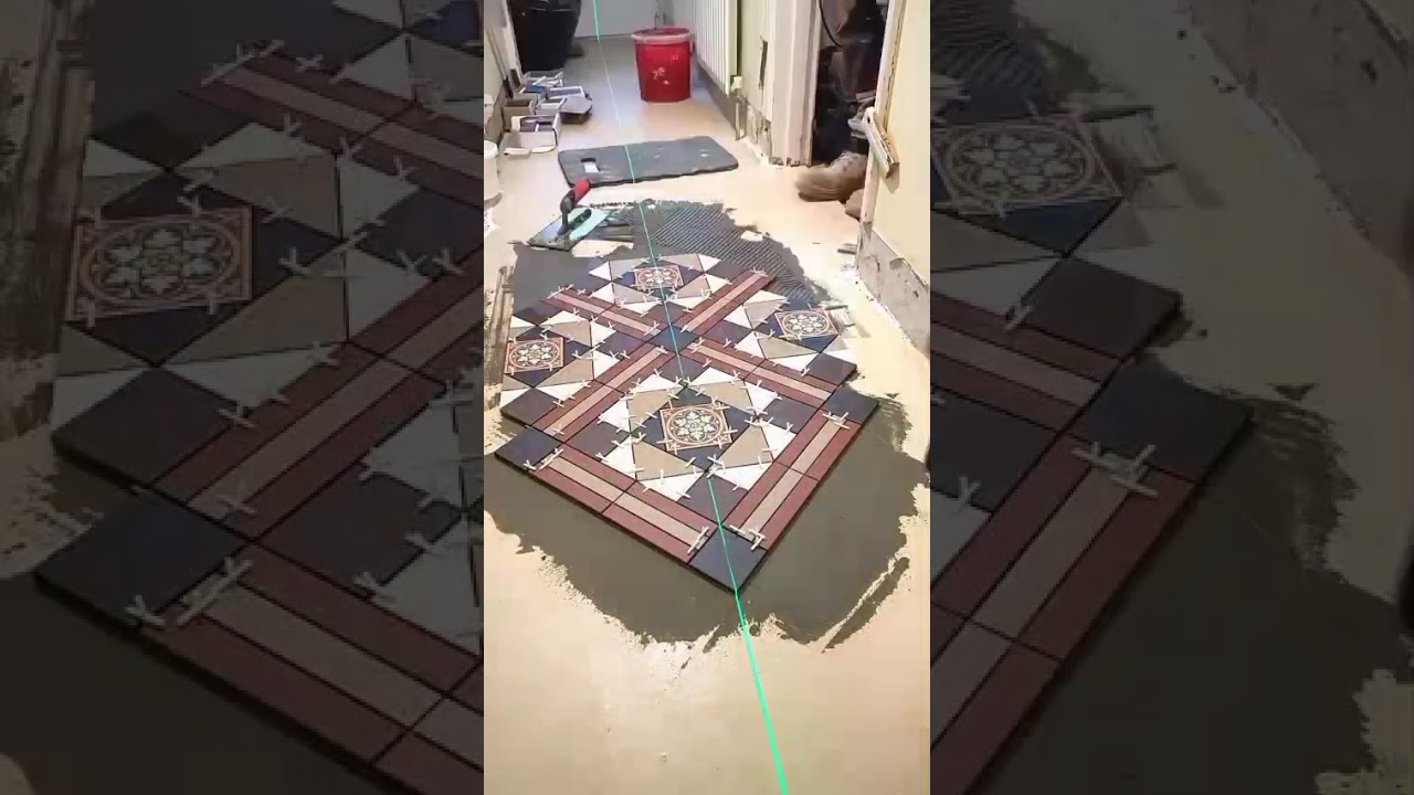 Tile Leveling Clips Guide Patterned Floor Installation Into Perfect Grid 