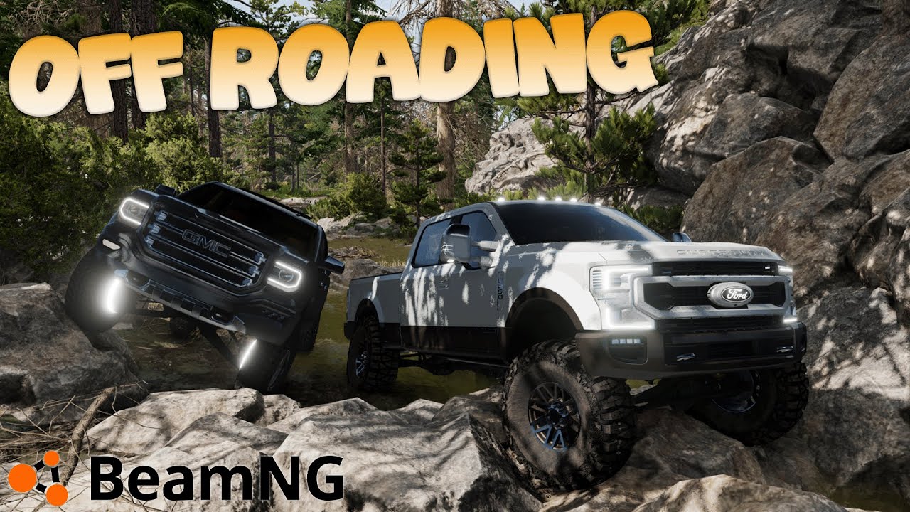 WE WENT MUDDING/OFF ROADING IN BEAMNG!!!!!!! (REALISTIC MUDDING I SWEAR)