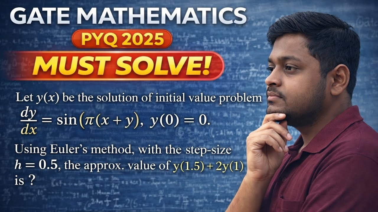 Gate Mathematics 2025 Solution of Q.No 35 of Numerical Analysis 