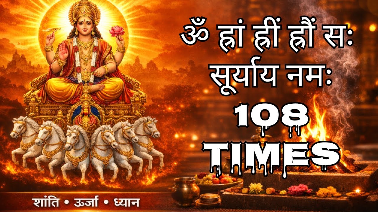 🔴 LIVE Surya Mantra 108 Times | ॐ ह्रां ह्रीं ह्रौं सः सूर्याय नमः | Sunday Surya Mantra Live Jaap