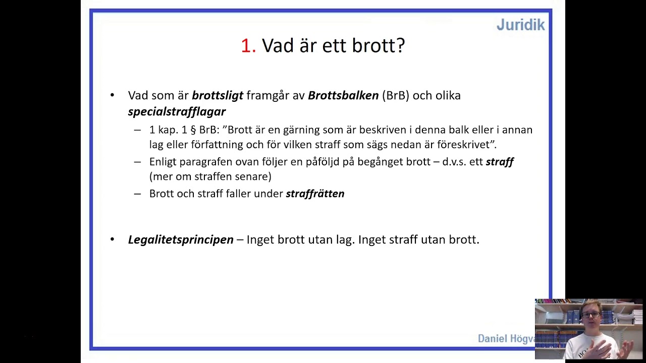 Straffr&auml;tt - Del 2.1 - Vad &auml;r ett brott