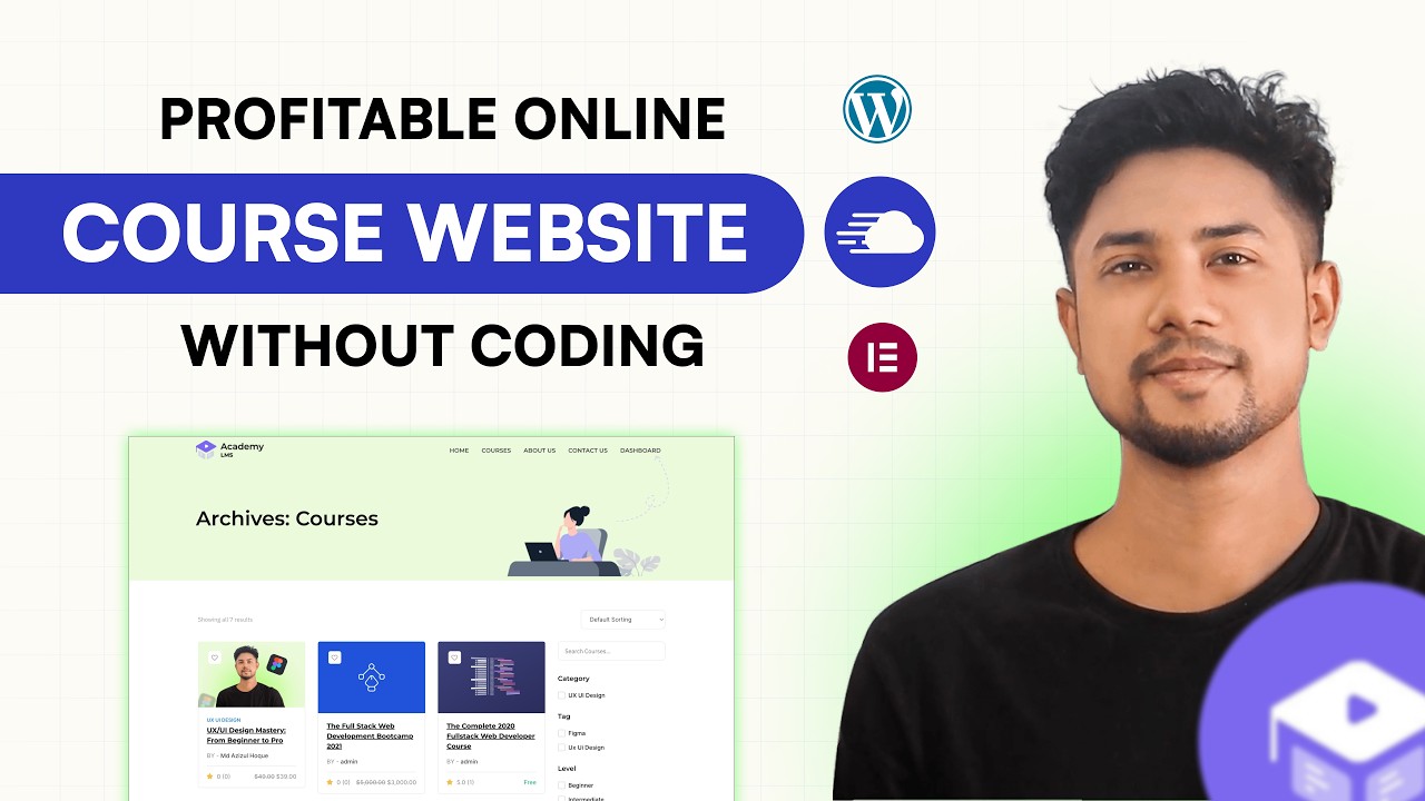 Build a Profitable Online Course Website WITHOUT Coding (WordPress, Elementor, AcademyLMS)