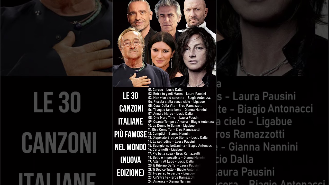 Musica Italiana anni 70 80 90 00 - Le 30 canzoni italiane pi&ugrave; famose nel mondo (Nuova Edizione)