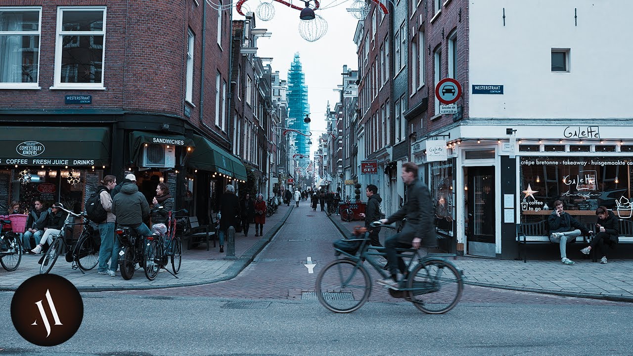 Relaxing Walk in the Jordaan, Amsterdam, 4K Binaural City Ambience