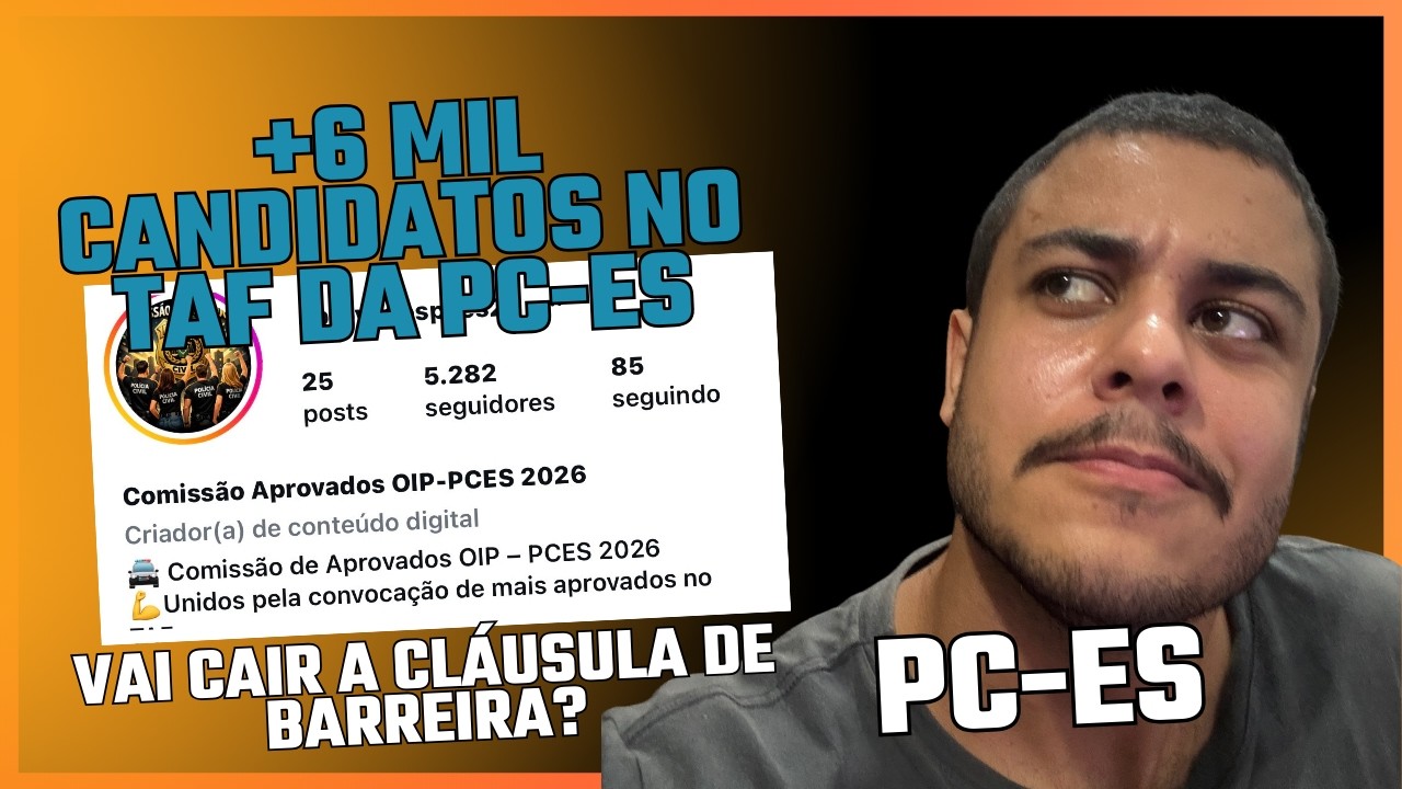 MOVIMENTO PC-ES: Políticos entram na briga pelo aumento de candidatos no TAF!