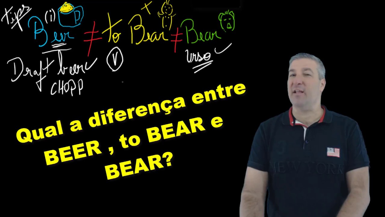 NÃO CONFUNDA URSO COM CERVEJA! BEER, to BEAR e BEAR, DICA DE PRONÚNCIA EM INGLÊS