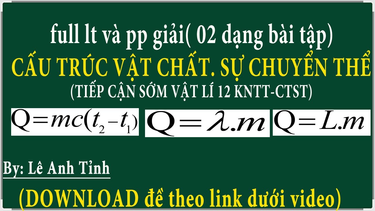 [ Vật lí 12- kntt] Bài 1. Cấu trúc vật chất. Sự chuyển thể, kết nối tri thức, chân trời sáng tạo
