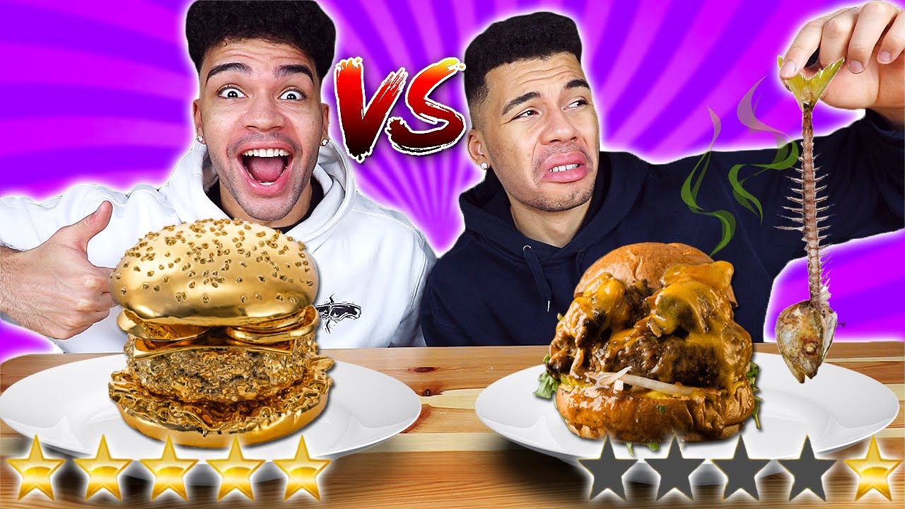 1 STERNE ESSEN VS 5 STERNE ESSEN - CHALLENGE !!!
