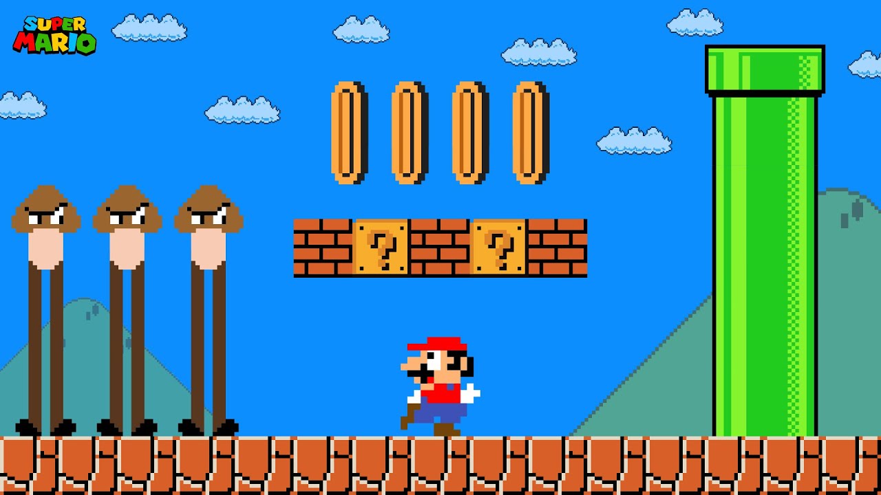 Super Mario Bros but everything is Tall?