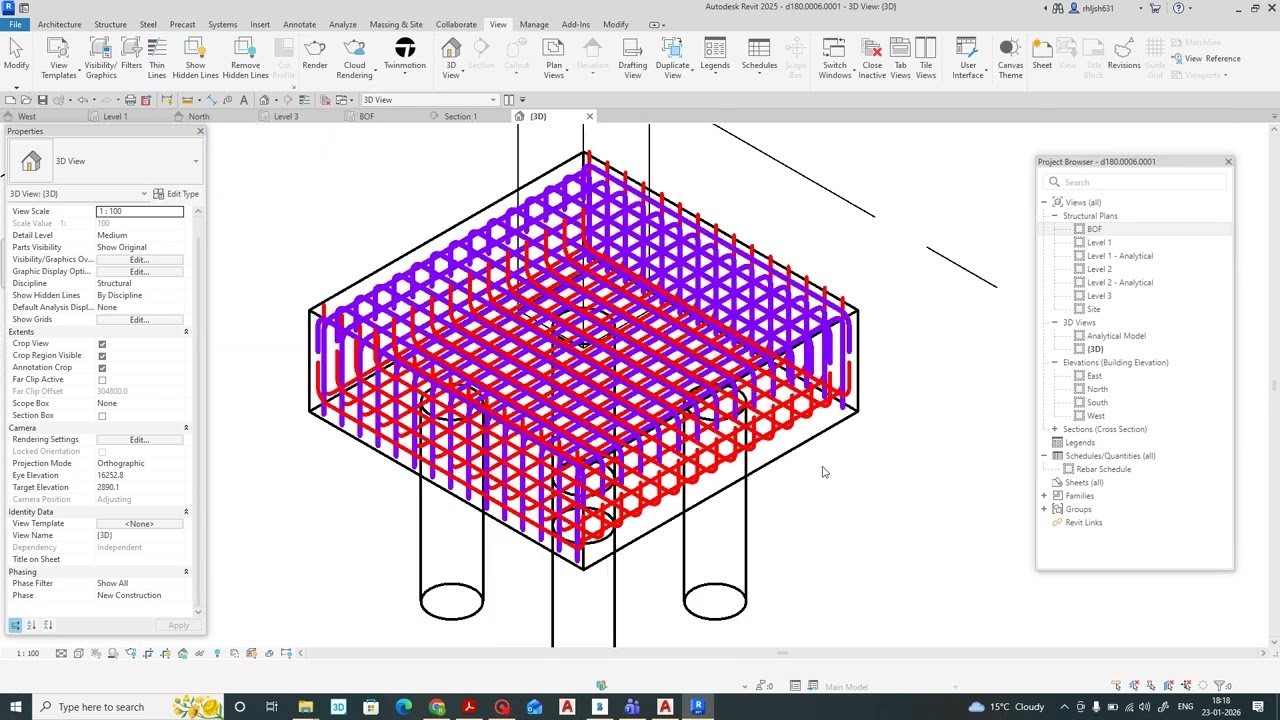 REVIT PILE FOUNDATION REBAR DETAIL PART 1