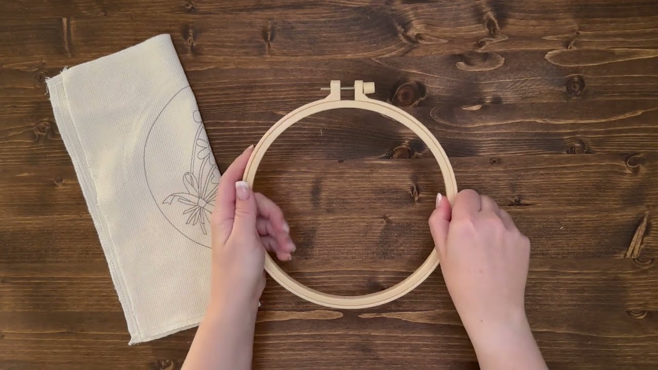 Embroidery Hoop Setup