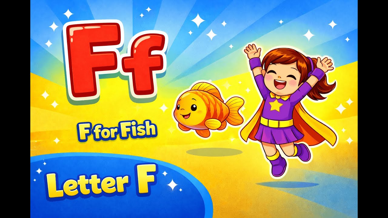 Letter F for Kids | Learn ABC with AlphaHero | Alphabet Learning