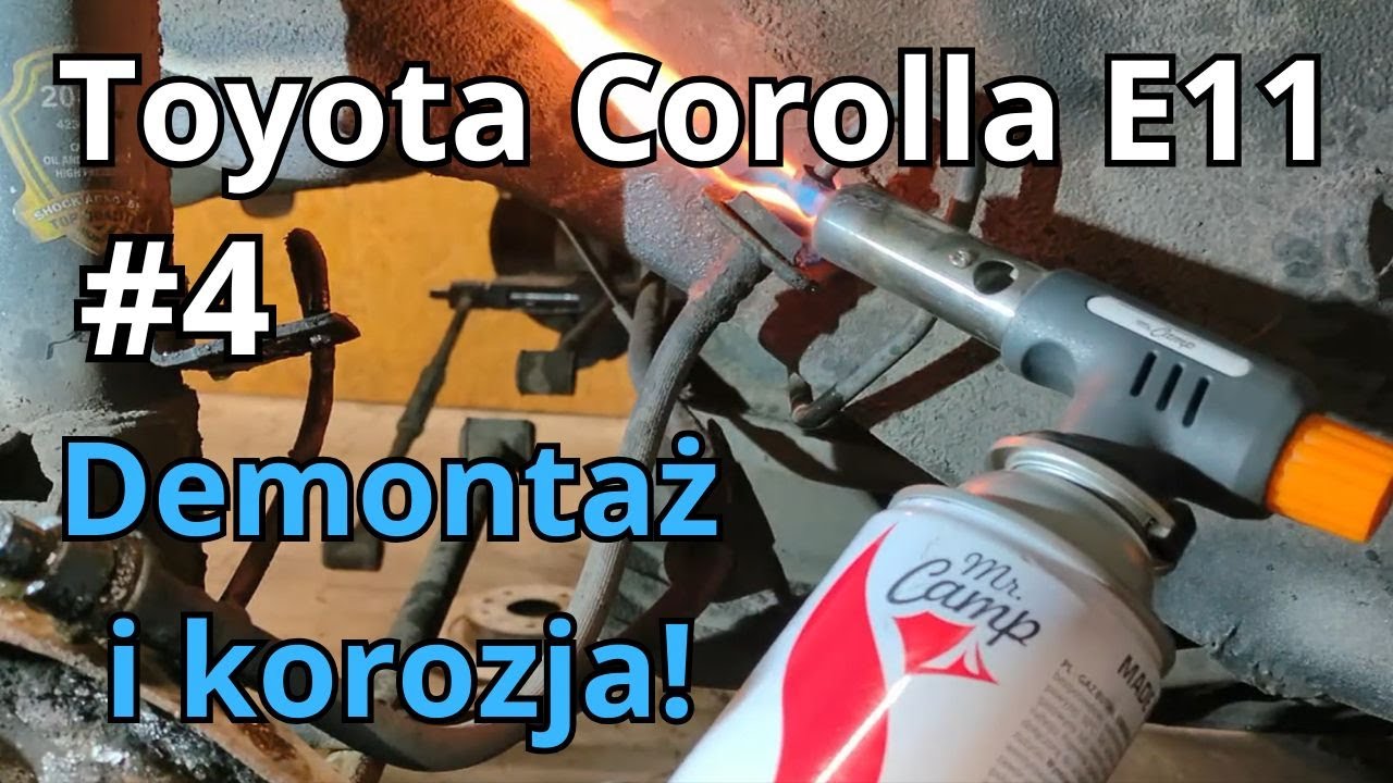 Demontuję układ zawieszenia z prawej strony i weryfikuję stan samochodu! Toyota Corolla E11 #4