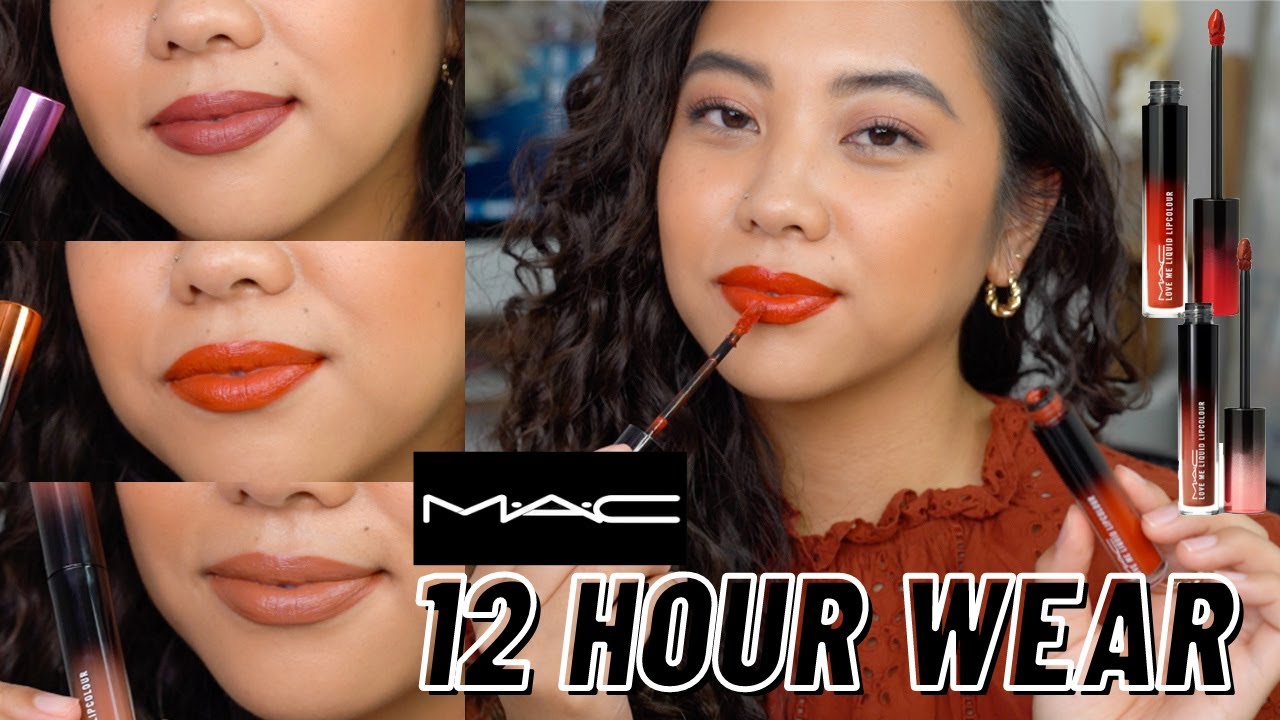 MAC LOVE ME LIQUID LIP COLOUR | LIP SWATCHES ON MEDIUM/TAN SKIN