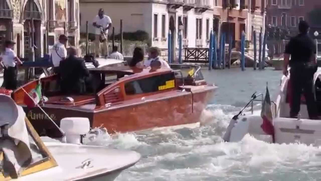 George Clooney and Amal Alamuddin Leave The Aman Hotel Following Their Venice Wedding