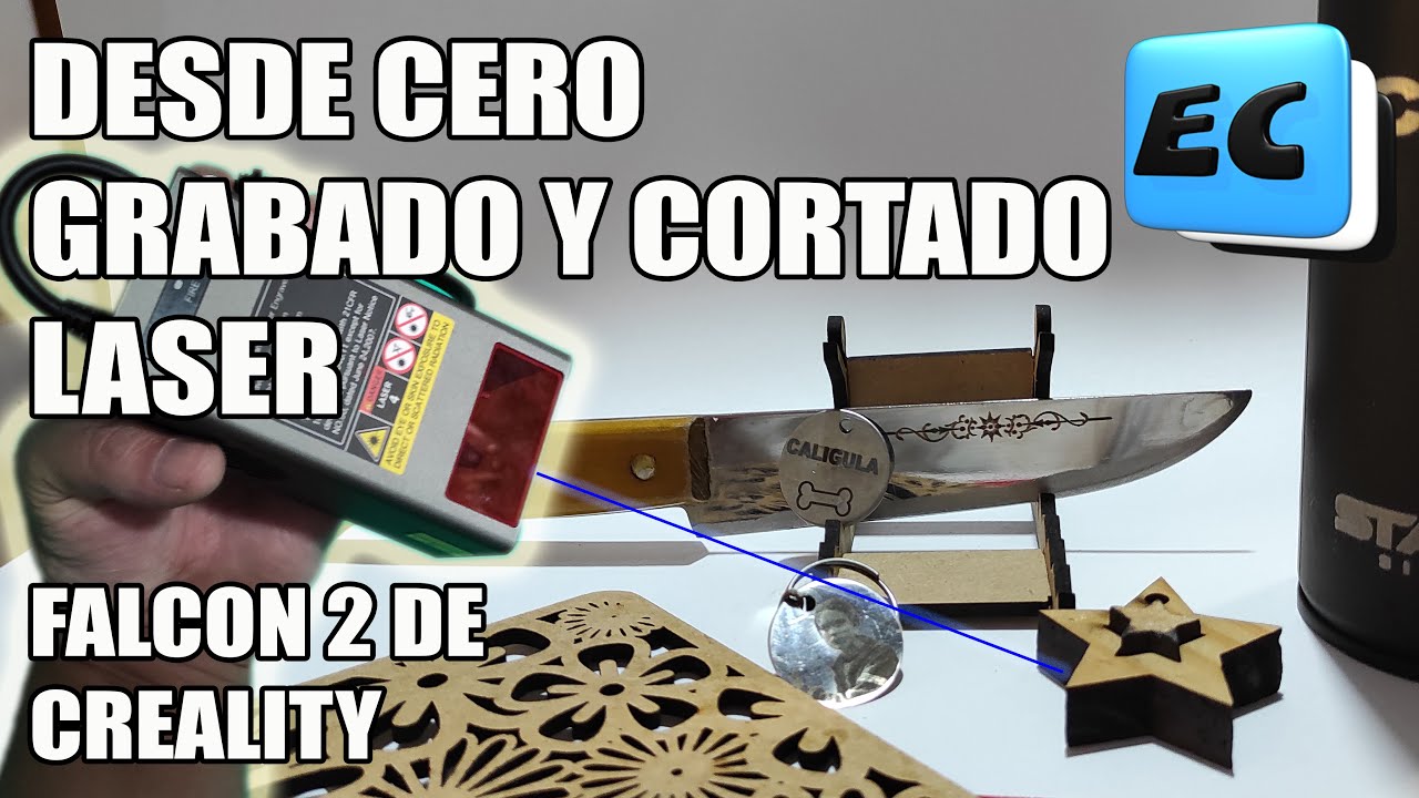 QUE PODES HACER Y QUE NO, CON GRABADORAS Y CORTADORAS LASER.  CREALITY FALCON2  PRIMEROS PASOS