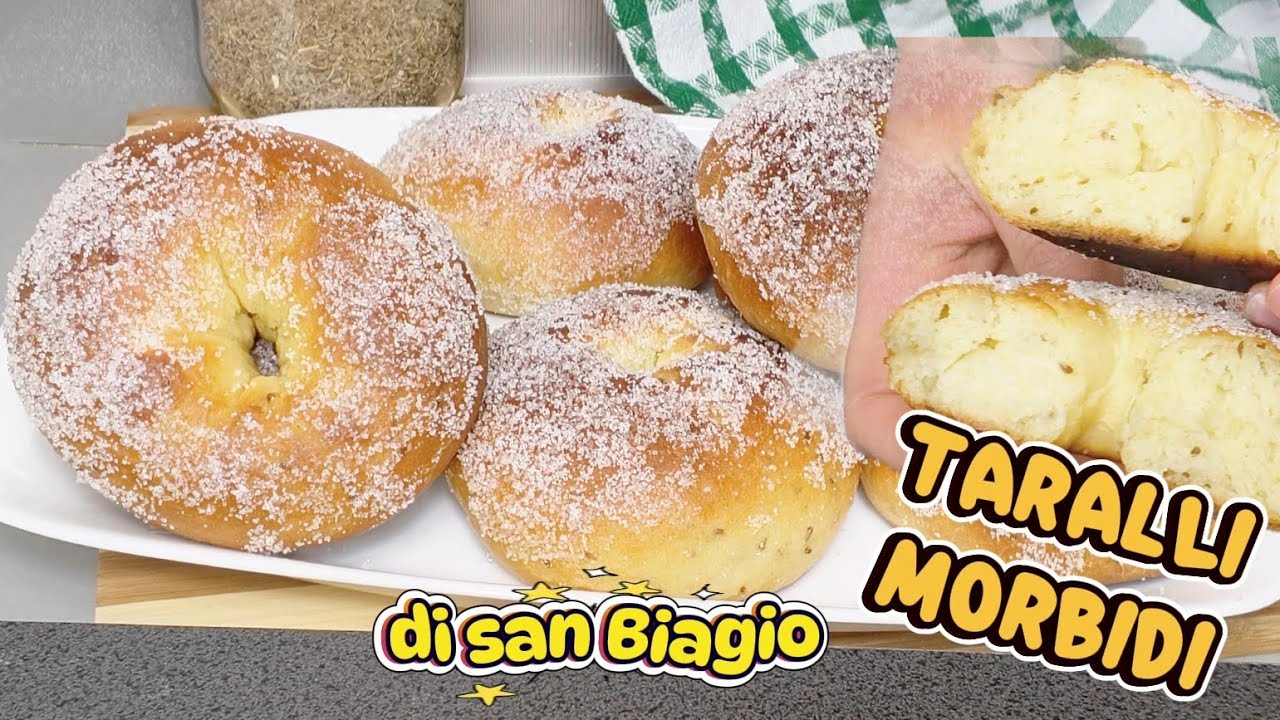TARALLI MORBIDI di SAN BIAGIO profumati all'anice , ricetta facile e veloce