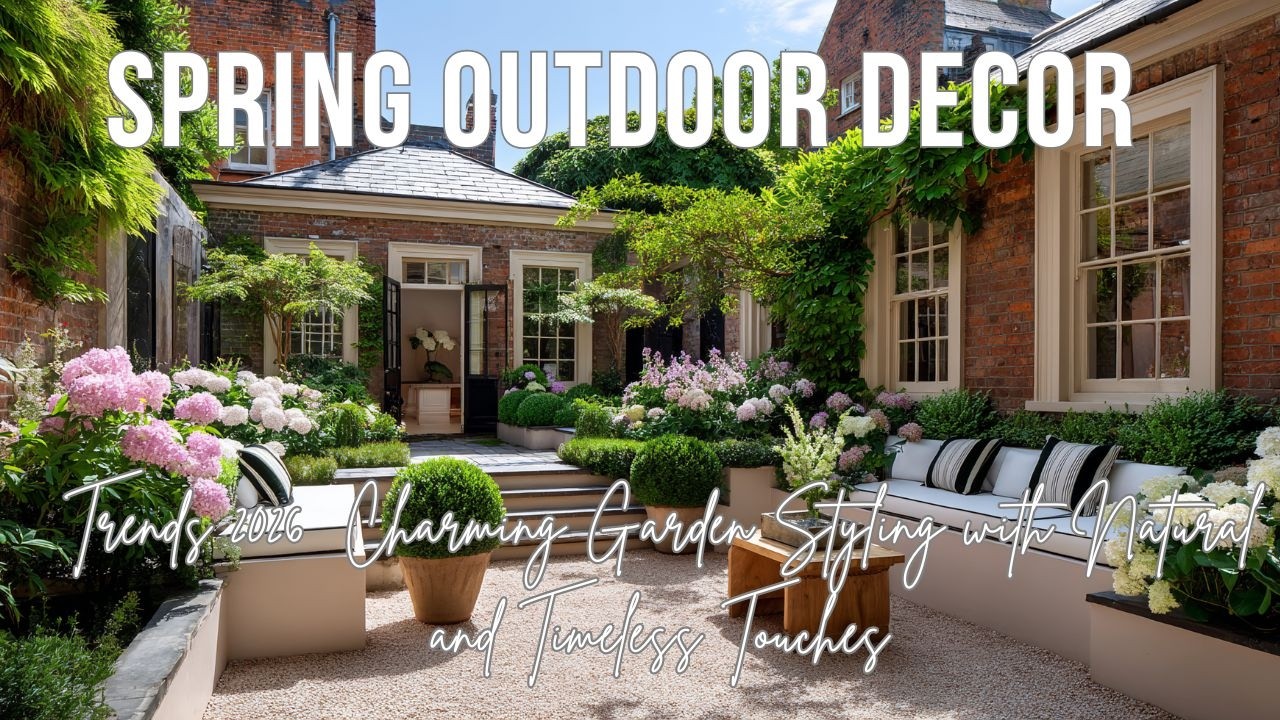 Spring Outdoor Decor Trends 2026  Charming Garden Styling with Natural and Timeless Touches
