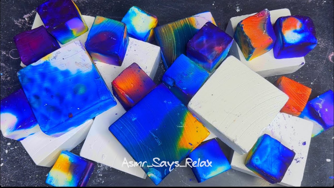 ASMR | Dyed And Plain Jane Wod Gym Chalk | Variety Textures
