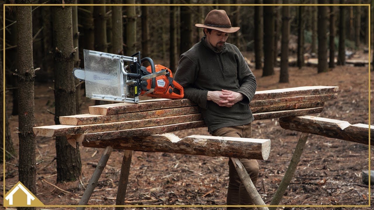 EP 3: Building Saw Horses & Milling Trees  for Floor Boards