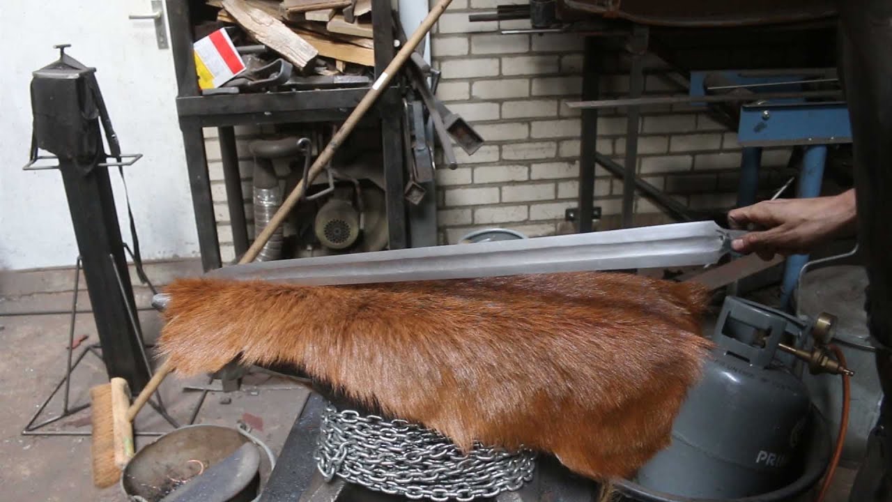 Forging a wild Damascus Viking sword  part 1, forging the blade.