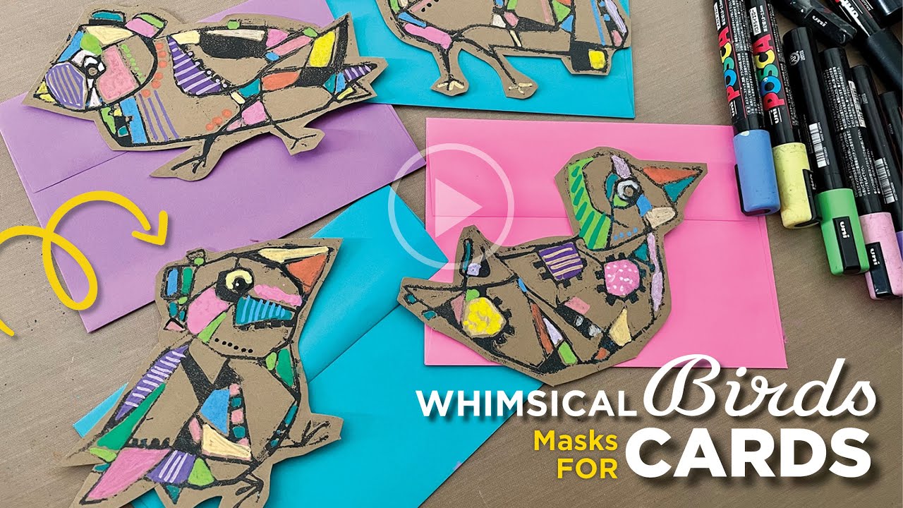 NEW 5x7 Funky Bird Masks–Tutorial Tidbits