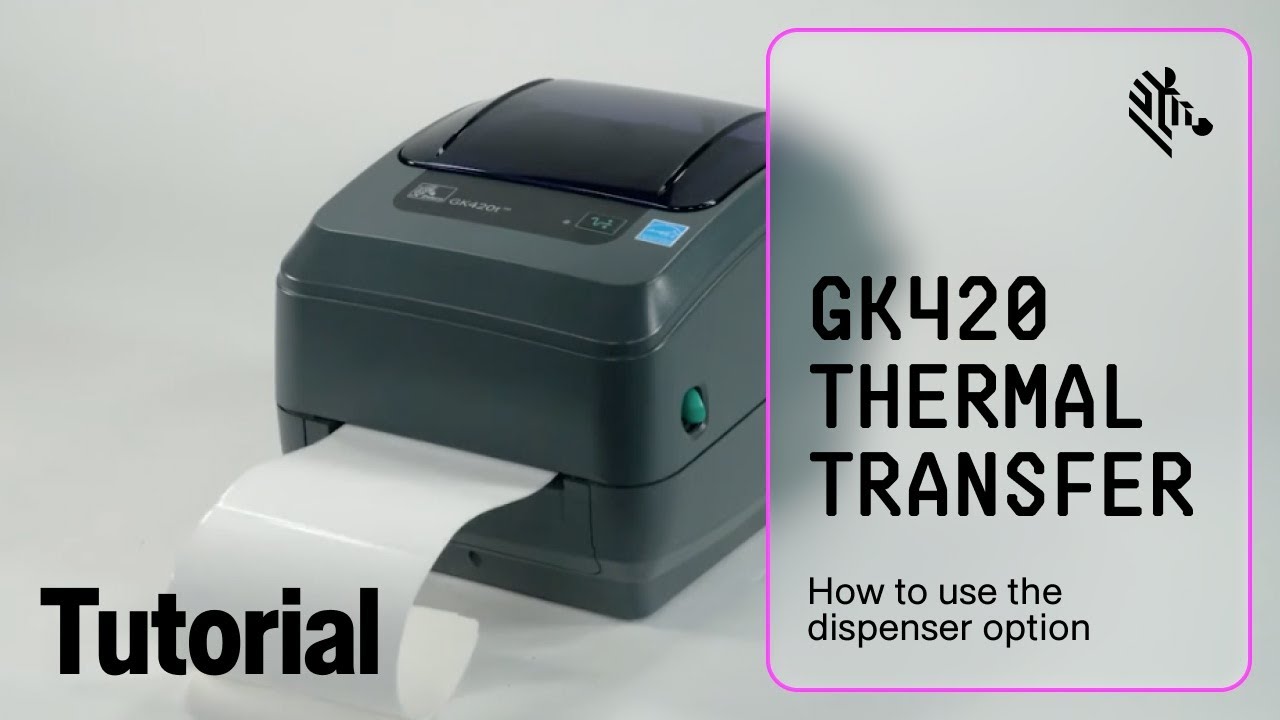 Термотрансферный принтер Zebra GK420: как использовать опцию диспенсера