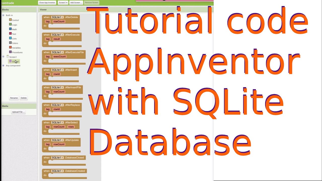 Tutorial: App Inventor database programming with SQLite introduction