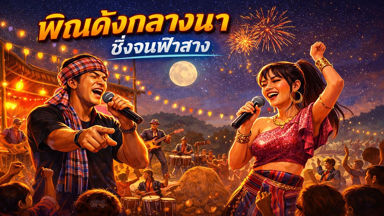 พิณดังกลางนา ซิ่งจนฟ้าสาง | หมอลำซิ่งของแท้ ปาร์ตี้กลางทุ่งนา