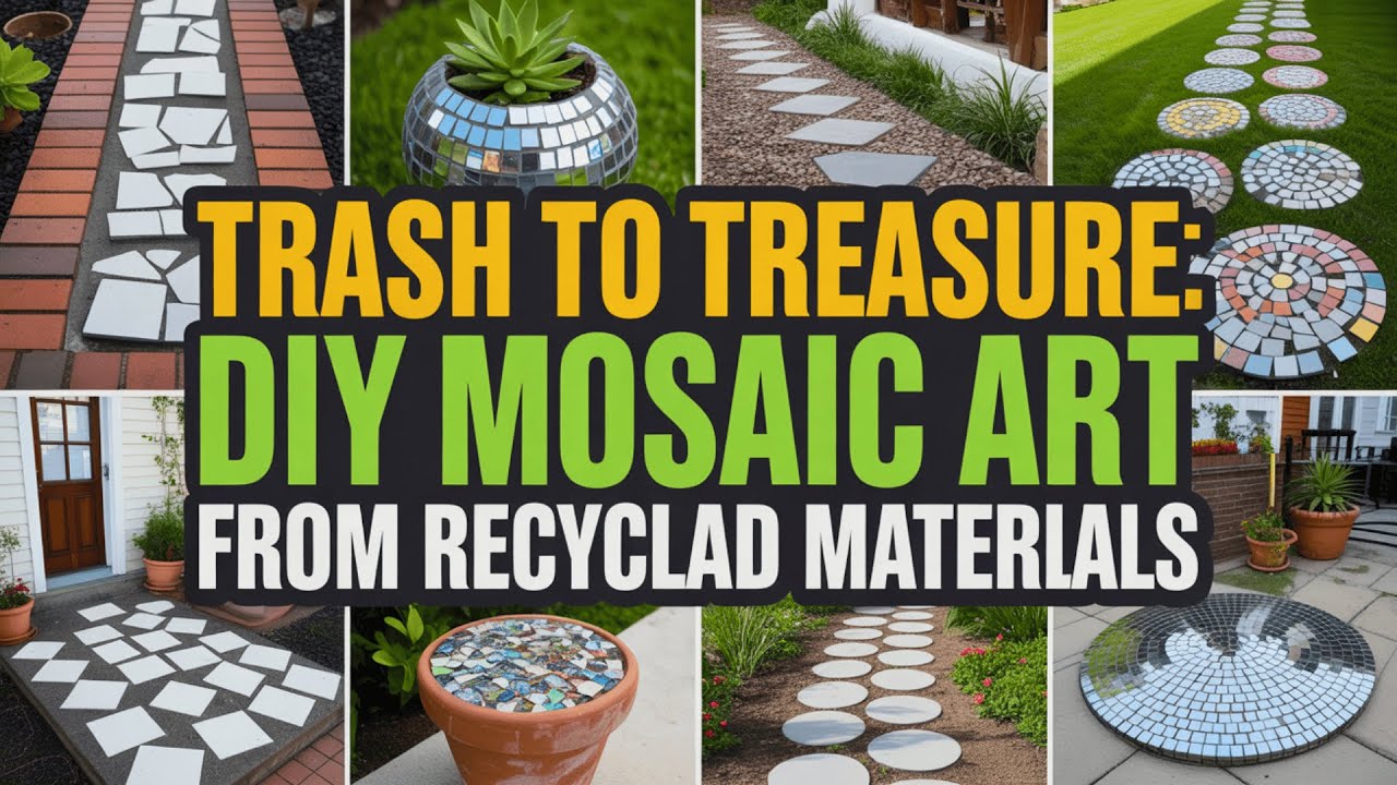 Trash to TREASURE: Stunning DIY Mosaic Art From RECYCLED Materials