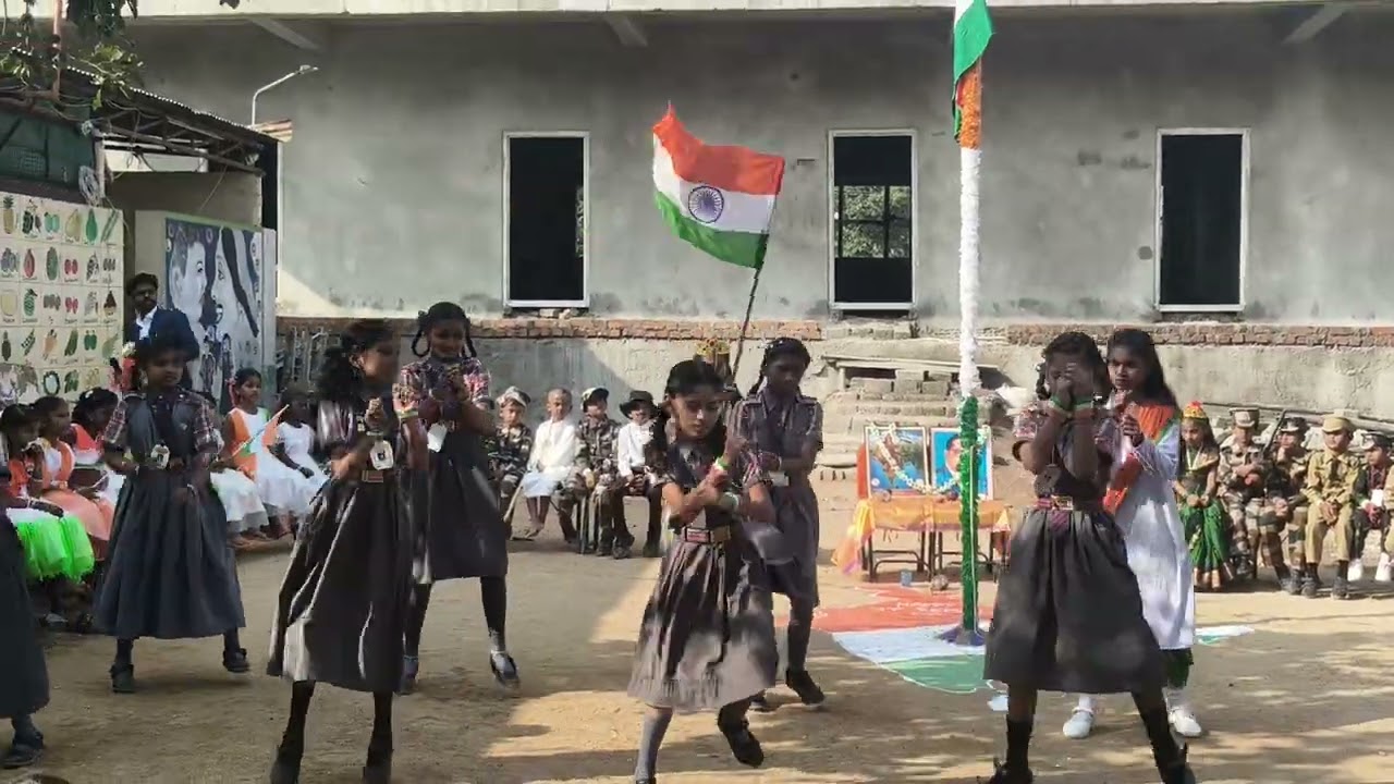 Patriotic (Deshbhakti) dance performance by 5th Class girls on occasion of 77th Republic Day...