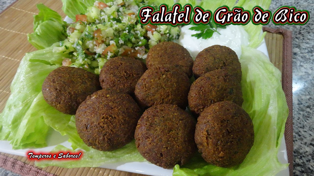 Falafel de Grão de Bico receita árabe fácil