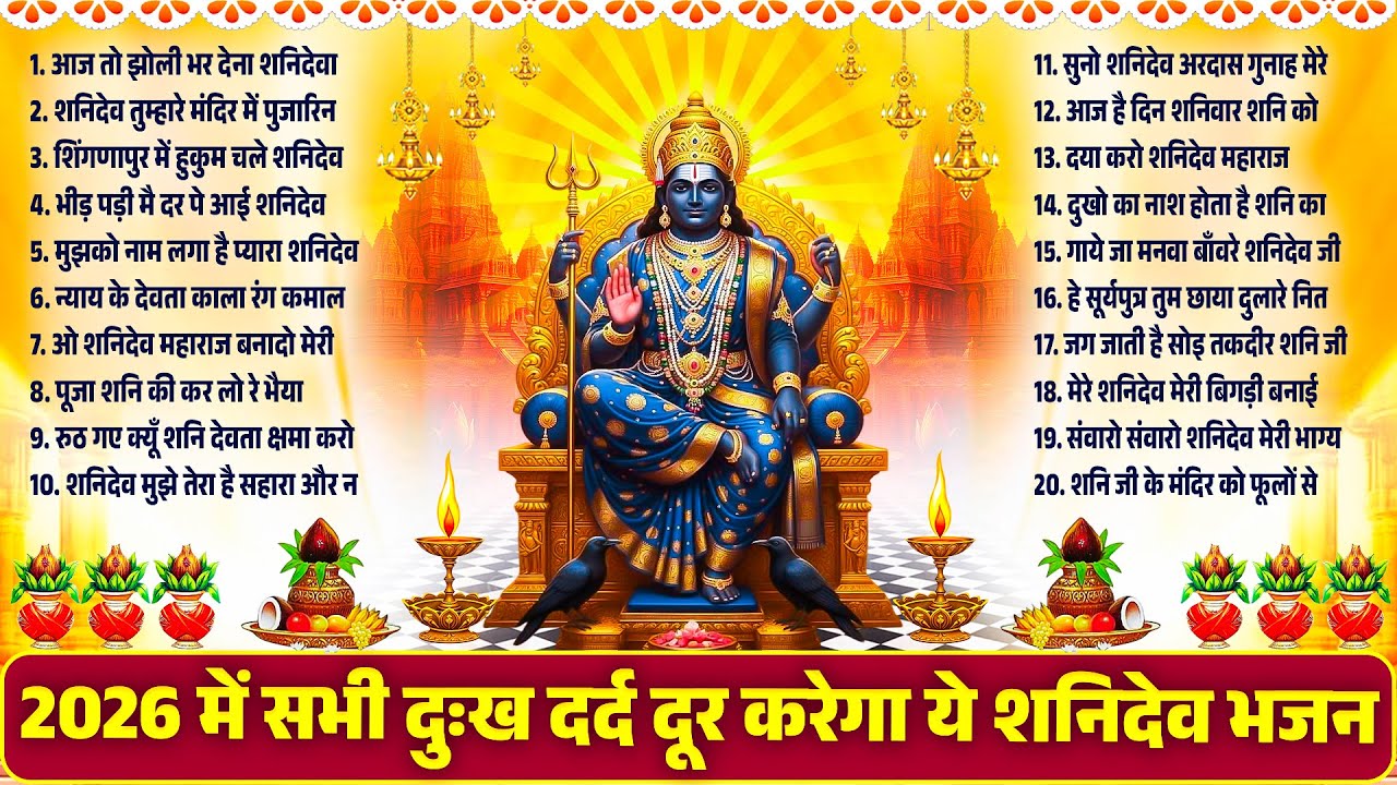 2026 में सभी दुःख दर्द दूर करेगा ये शनिदेव भजन | Shanidev Bhajans 2026 | Nonstop Shanidev Songs 2026