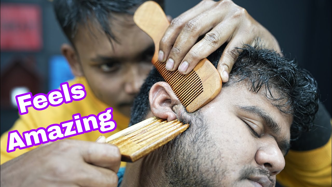 Comb Massage ASMR | Head Scratching With Comb | Scratching Head Massage ASMR | Neck Cracking ASMR 3D