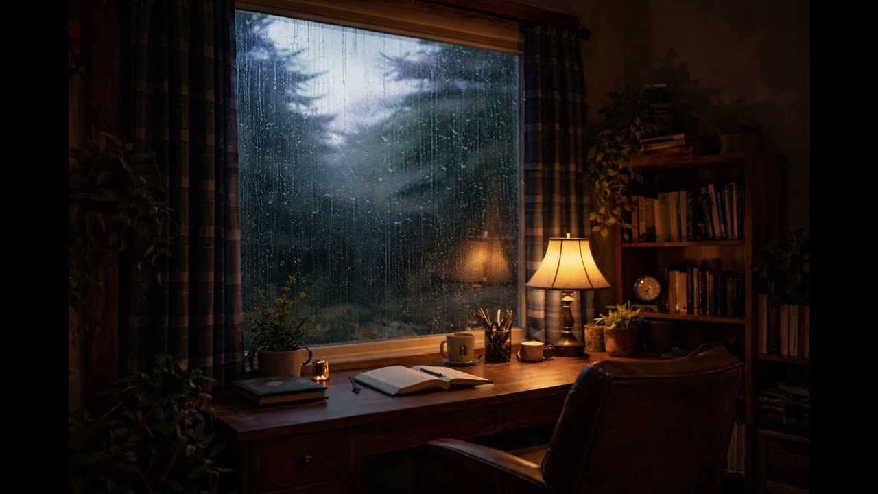 Rain on a Window | Cozy Study Rain Sounds for Sleep (3 Hours)