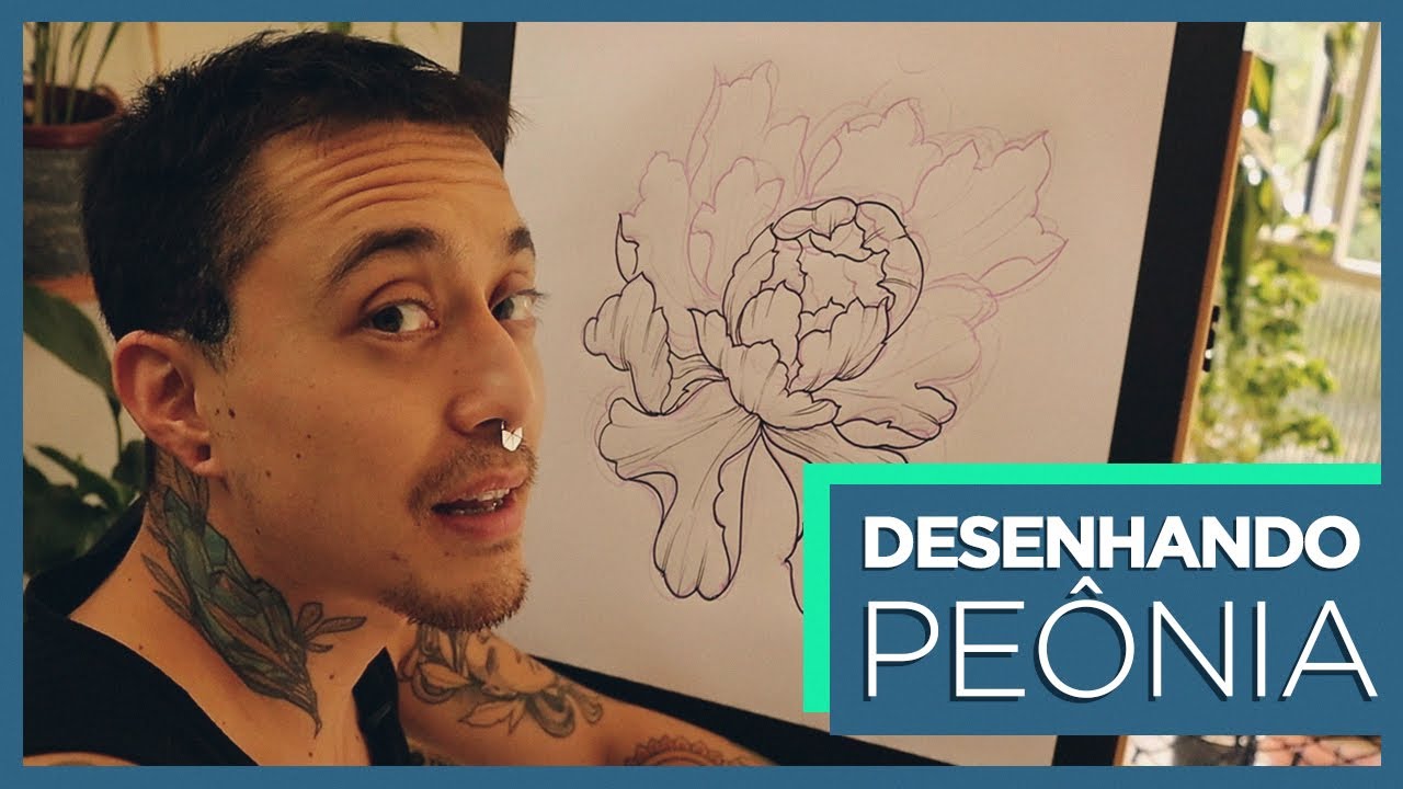 COMO DESENHAR UMA PEÔNIA (Botânica)