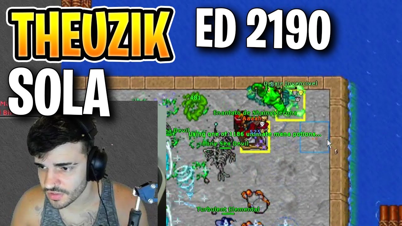 Tibia - Theuzik sola ED 2190, Bugado cai em trap, Nattank e Time derrubam Romao #GameLab