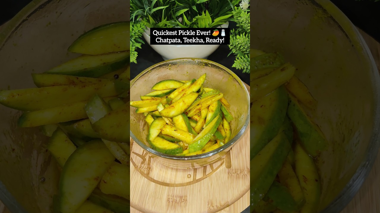Instant Raw Mango Pickle Recipe | Ambi ka Achaar in 5 Mins #viral #trending #shorts #youtubeshorts 🤤