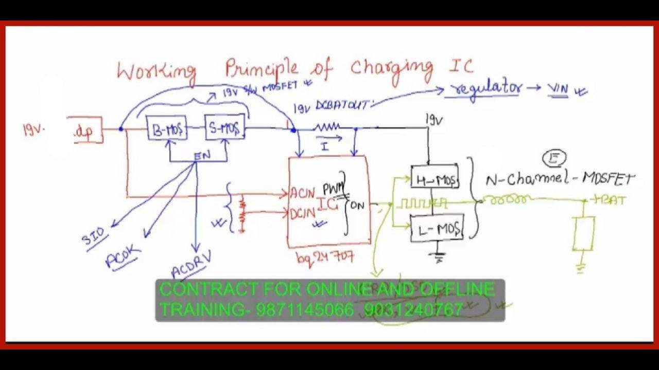 How laptop motherboard Charging IC works || Laptop repair course Video + online + offline Training
