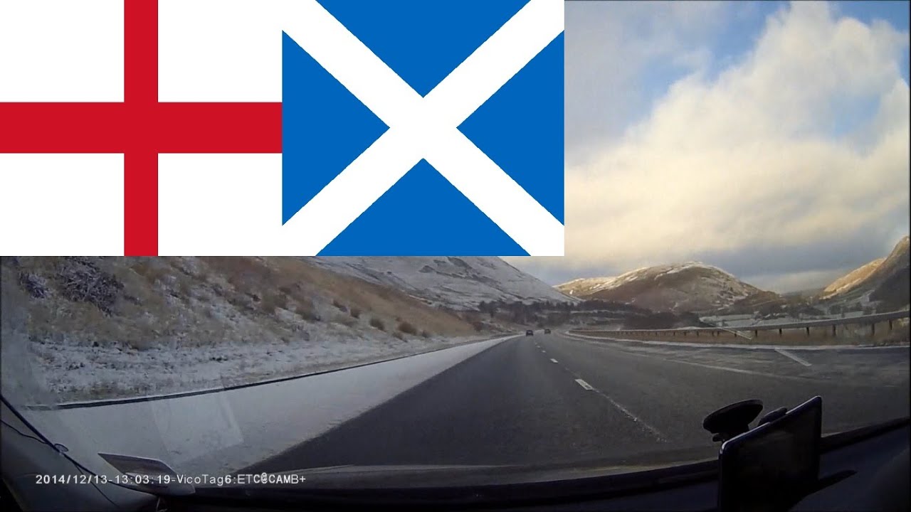 Timelapse driving in England & Scotland - English West Midlands to Scottish Highlands
